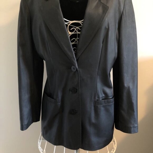 Vintage Danier Leather Blazer (S/M) - Picture 3 of 3